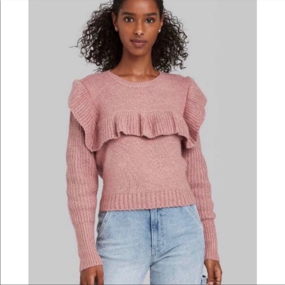 wild fable Sweaters - NWT Wild Fable Stretchy Ruffle Sweater